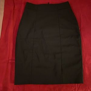 Black pencil work skirt